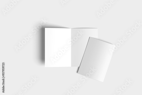 Bi fold brochure or flyer design with circle.