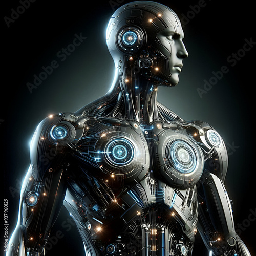 Cybernetic Sentinel: The Intricate Design of a Humanoid Robot
