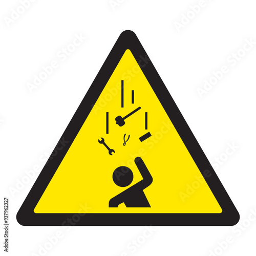 Falling objects danger sign