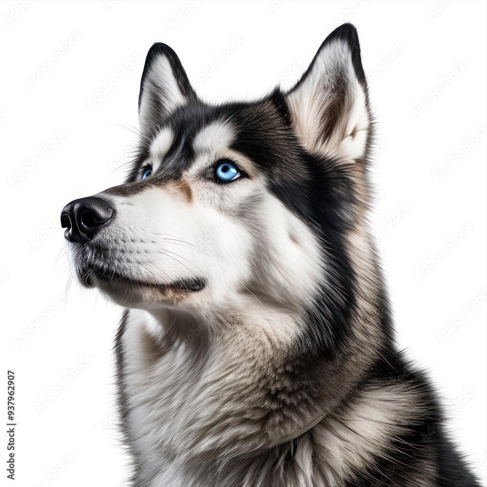 Siberian Husky isolated on white background. Cute dogs Siberian Husky isolated on white background. Cute dogs