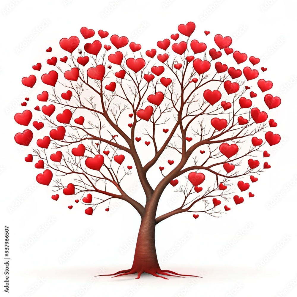 tree with hearts tree with hearts