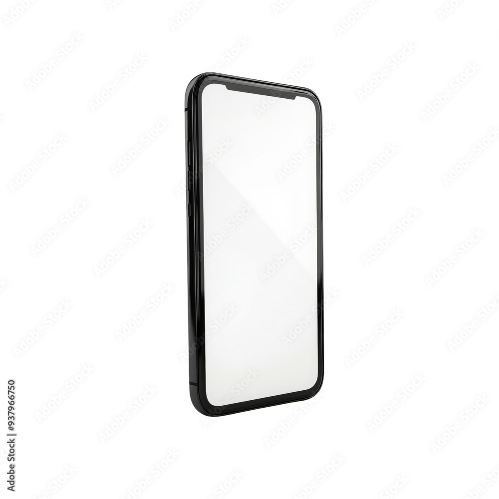 Black Smartphone Mockup with Blank Screen Black Smartphone Mockup with Blank Screen