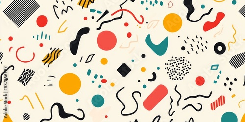 Memphis style pattern