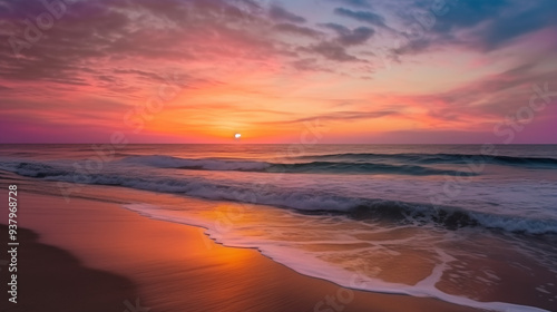 sunset on the beach