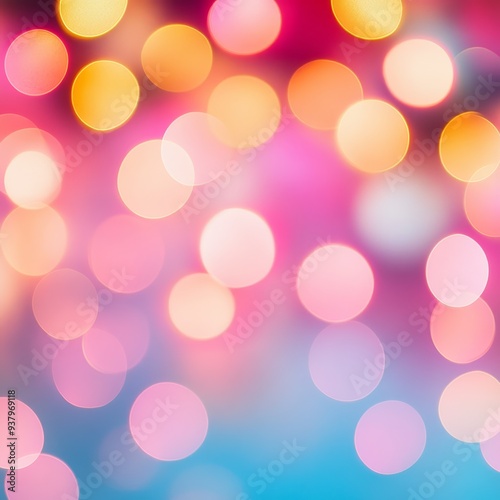 Abstract Blurred Lights Background with Pink and Blue Colors