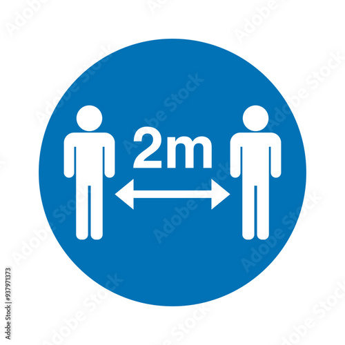 please keep 2 metres apart poster sign