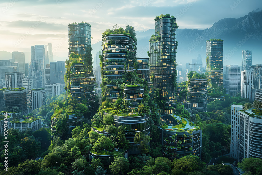 Obraz premium A Tapestry of Harmony: Nurturing Earth's Embrace - Generative AI