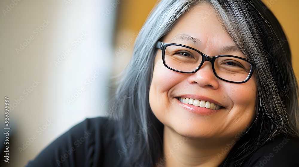 Close-Up of Smiling Participant with Well-Lit, Clear Face in Virtual Meeting. Close-Up of Smiling Participant with Well-Lit, Clear Face in Virtual Meeting.