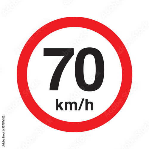 Speed limit 70 kmh