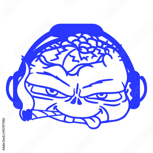Zombie Music DJ Horror Halloween Monster Frightening Smoking Weed Sunglasses Party Night Dancing Clubber Raver Comic Humor Cartoon Cool Fun Sound Disco Club Festival Band Concert Techno Discothek Love