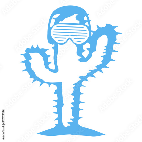 Green Cactus Music DJ Desert Nature Spikes Spines Plant Headphone Sunglasses Party Night Dancing Clubber Raver Comic Humor Cartoon Cool Fun Sound Disco Club Festival Band Concert Techno Discothek Love