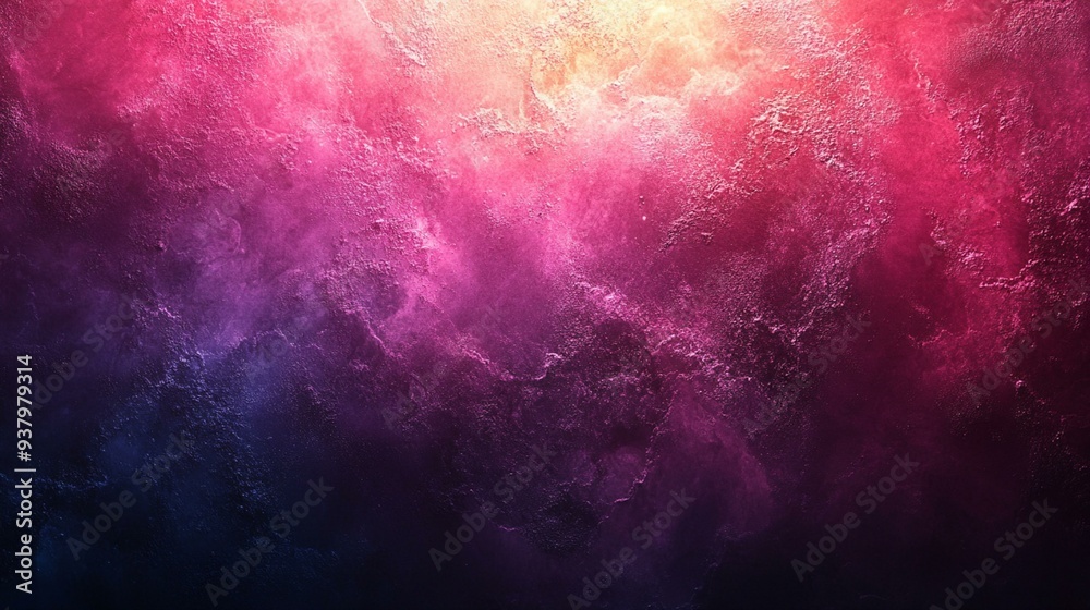 Glowing Pink and Magenta Gradient Background with Grainy Texture and Dark Noise Effect for Banner Header - Generative AI