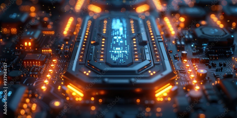 Obraz premium Circuitry in the Digital Age
