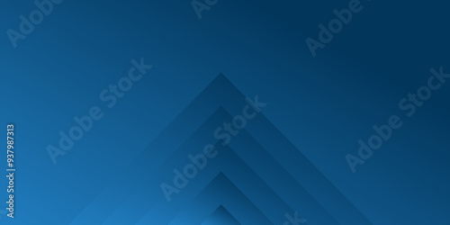 a dark blue background with lighter blue geometric shapes. The design is clean and minimalist, with a focus on lines and angles.