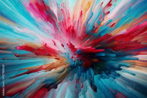 Wallpaper Mural abstract background with splashes. generative AI.	
 Torontodigital.ca