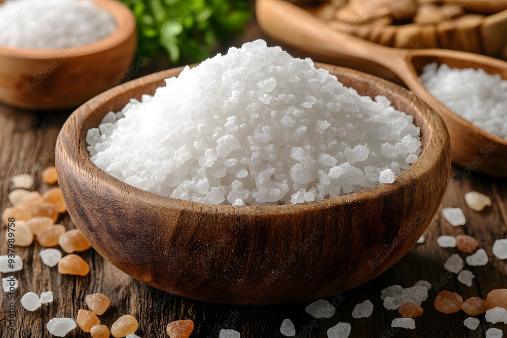 Macro photography capturing the texture of sea salt, highlighting the intricate and natural crystalline structure of the salt grains. Macro photography capturing the texture of sea salt, highlighting the intricate and natural crystalline structure of the salt grains.