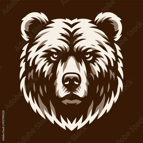 Grizzly Bear Head Silhouette