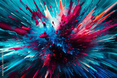 abstract background with splashes. generative AI.	
