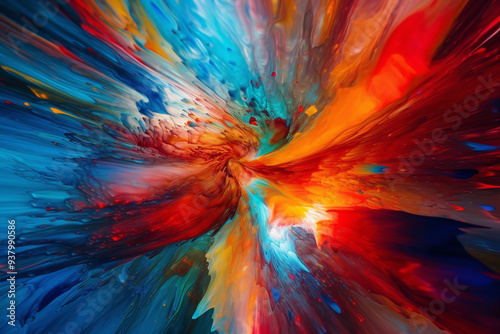 abstract background with splashes. generative AI.	
