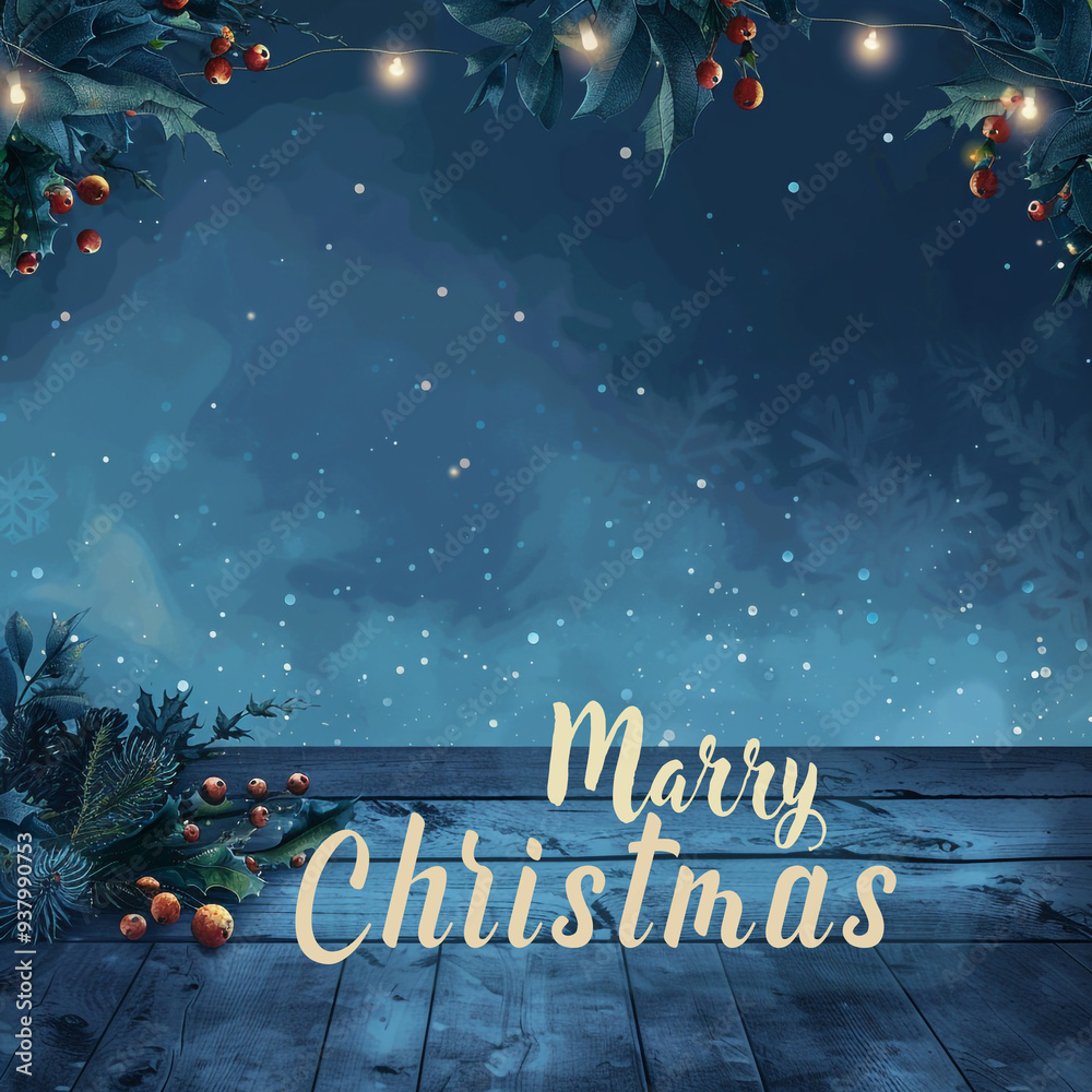 Naklejka premium Marry Christmas colorful trees and unique beauty