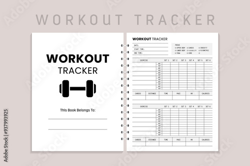Workout Tracker Logbook KDP Interior