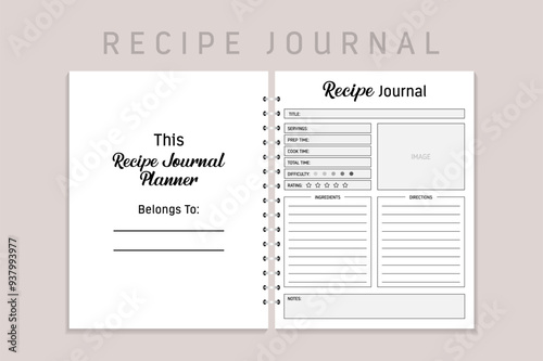 Food Recipe Planner KDP Interior