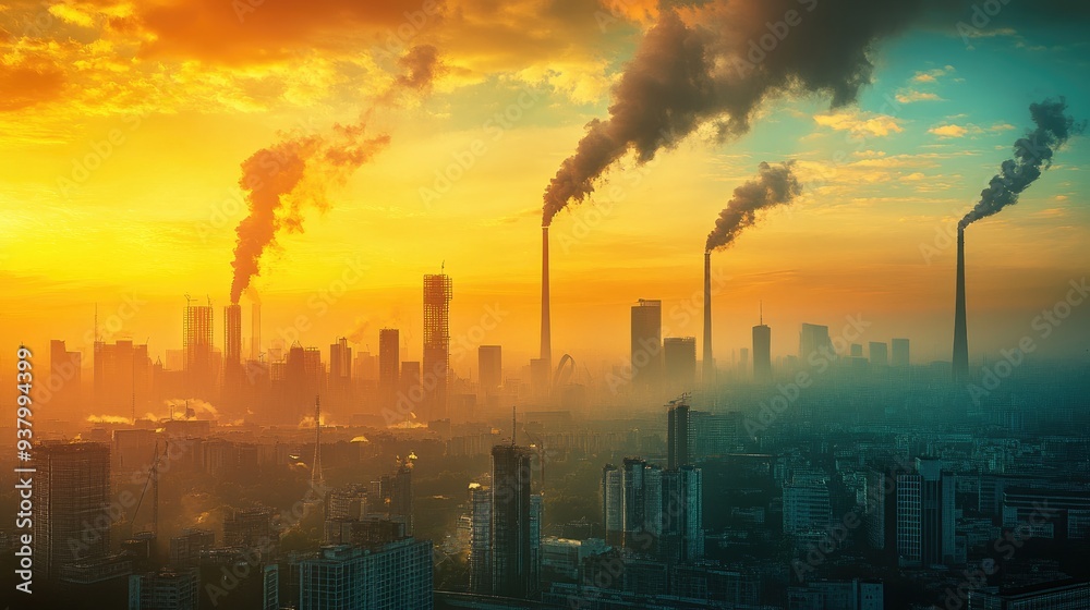 Fototapeta premium The role of carbon capture in achieving carbon neutrality and reducing emissions