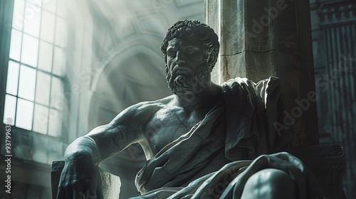 Wallpaper Mural Stoic Greek Philosopher Thinking Man: Symbol of Stoicism and Philosophy Torontodigital.ca