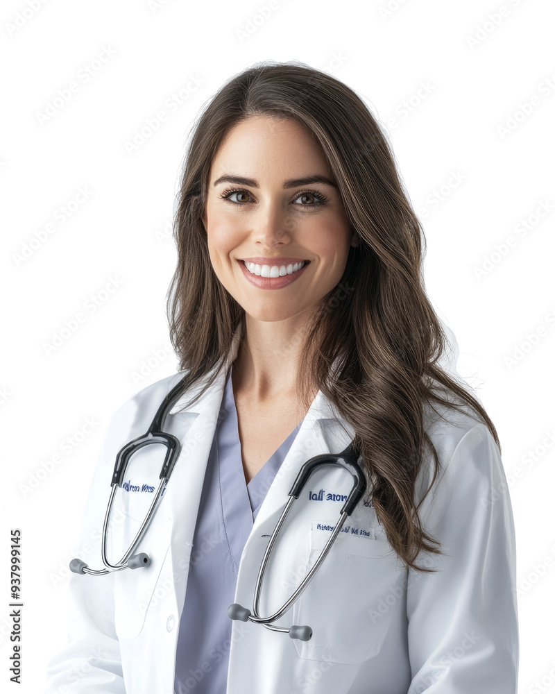 Portrait of a smiling female doctor with stethoscope Portrait of a smiling female doctor with stethoscope