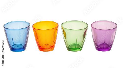 Cup or insulated tumbler bottle set of vibrant isolate on Transparency Background