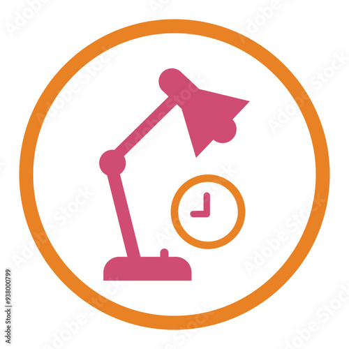 Lamp, working, hours icon