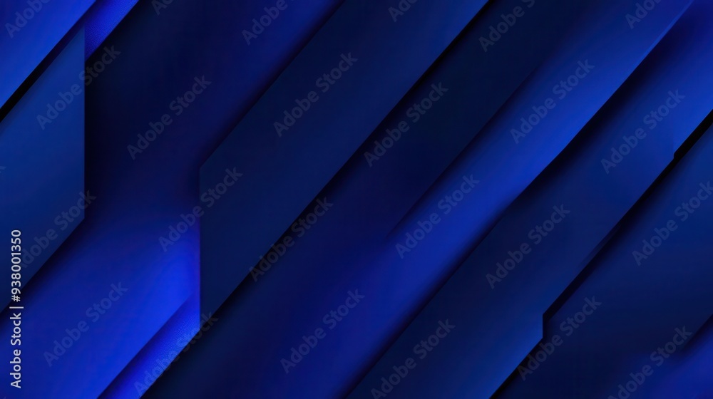 Naklejka premium seamless pattern, A sleek blue abstract background featuring layered geometric shapes for modern design and creative projects.