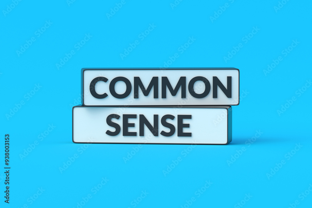 Common sense inscription on blocks. Pure thoughts. Clear think. Logical action. Intellect concept. Practical solution. 3d render Common sense inscription on blocks. Pure thoughts. Clear think. Logical action. Intellect concept. Practical solution. 3d render
