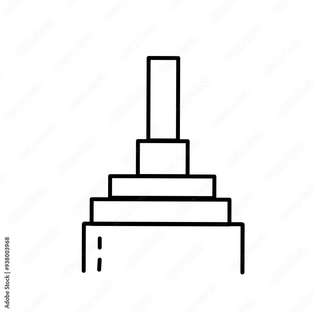 Optical fiber flat line vector Optical fiber flat line vector