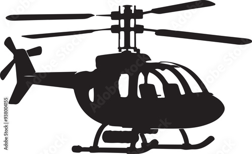 A  Beautiful Halicopter silhouette vector design . photo