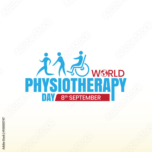 World Physical Therapy Day, September 8th Typography Template Vector, World Physiotherapy (PT) Day.  World Physical Therapy Day Creative Banner Poster Social Media web Post Design.