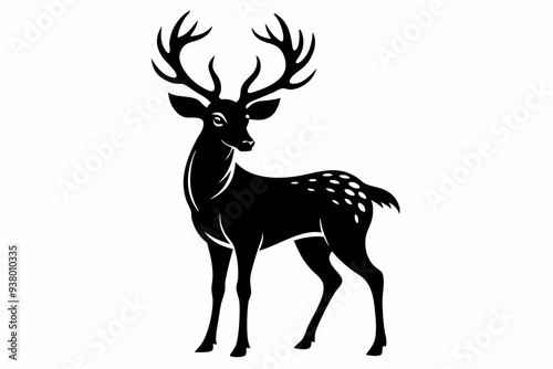 deer silhouette vector illustration