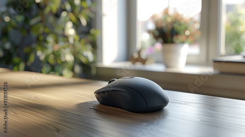 Sleek Wireless Mouse on a Modern Office Desk