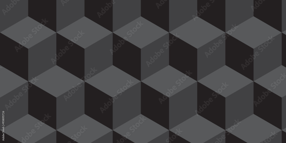 Abstract black and gray from cubes vector art background. Geometric tiles and mosaic creative stylish seamless pattern block cube background. minimal hexagon Cubes mosaic shape vector design. Abstract black and gray from cubes vector art background. Geometric tiles and mosaic creative stylish seamless pattern block cube background. minimal hexagon Cubes mosaic shape vector design.