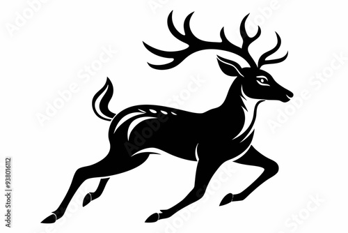 deer silhouette vector illustration