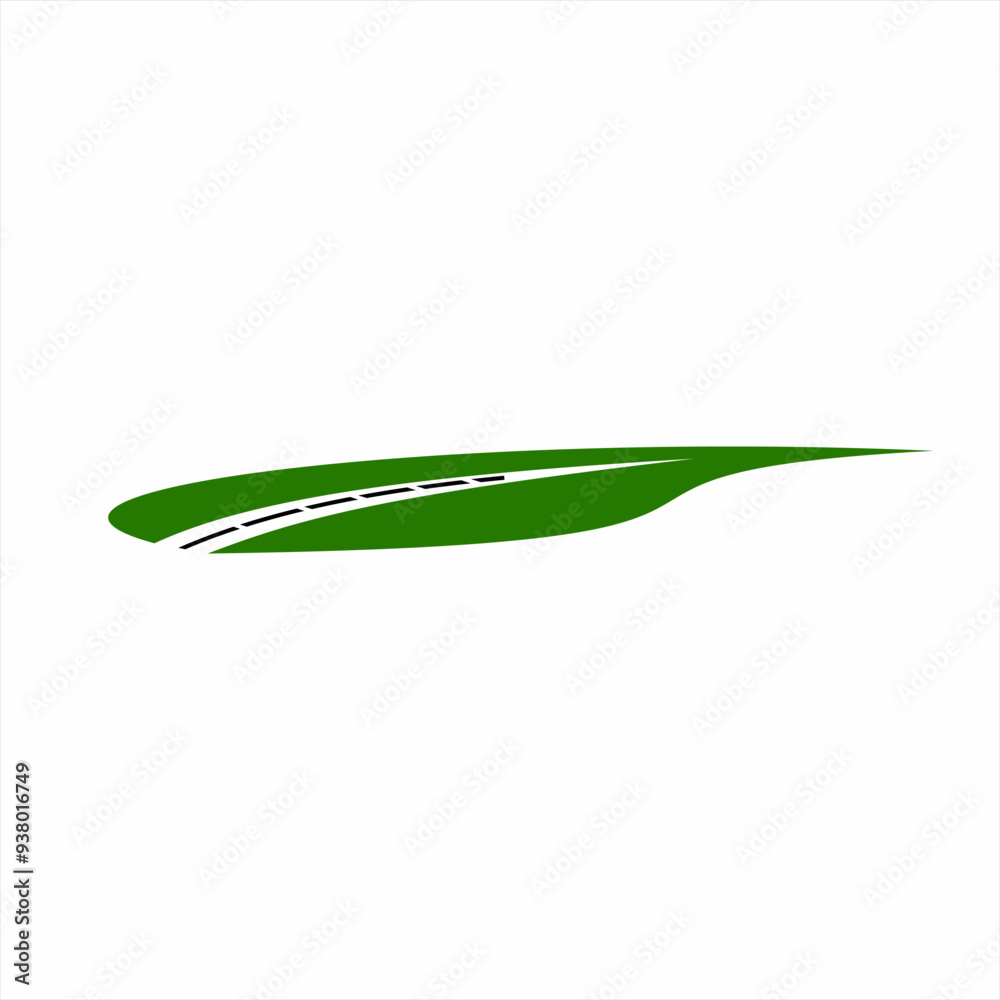 Abstract road logo design with leaf concept. Abstract road logo design with leaf concept.