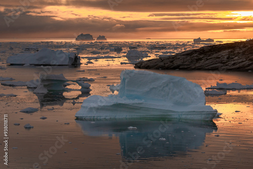 The iceberg during a sunset