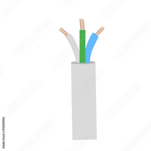 Cables and wires realistic vector