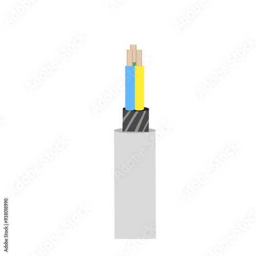 Cables and wires realistic vector