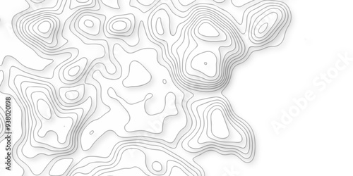Abstract  wave stipe line topography counter map.  geometric map area space line technology topo landscape striped cartography map texture background.