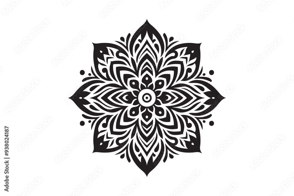 Mandala silhouette vector illustration Mandala silhouette vector illustration