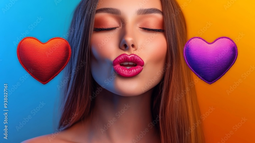 charming flirty girl pouted lips charming flirty girl pouted lips