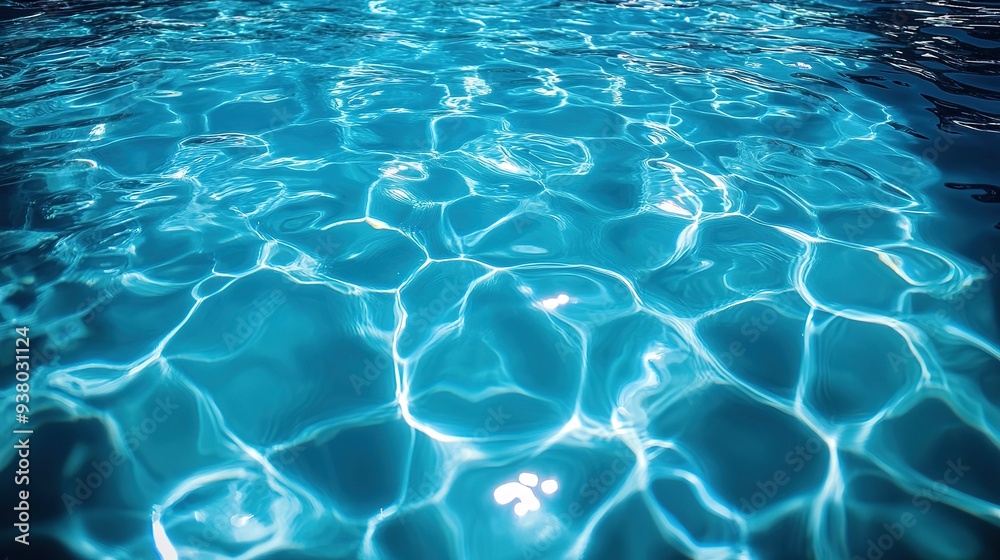 Stunning Top-View of Pristine Turquoise Pool Water with Ripples and Reflections, Ideal for a Serene Background or Wallpaper Stunning Top-View of Pristine Turquoise Pool Water with Ripples and Reflections, Ideal for a Serene Background or Wallpaper