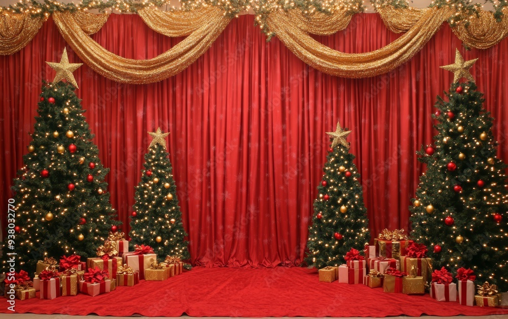 Festive Christmas and New Year scene Festive Christmas and New Year scene