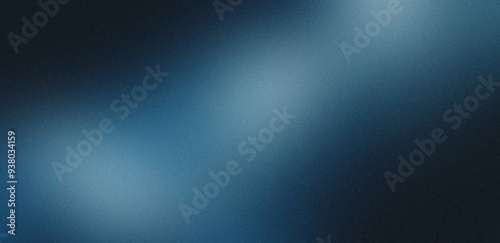 Noisy Dark Blue Grainy Background with Abstract Glowing Light Effect